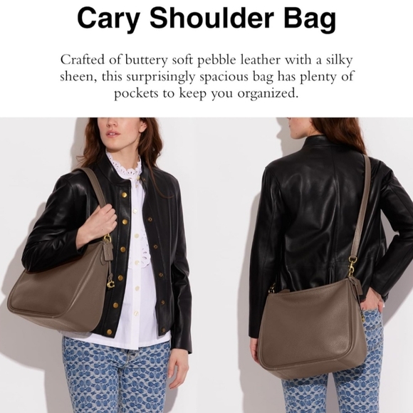 Coach Handbags - *New Coach Cary Pebbled Leather Shoulder Bag*** Charms Are Not Included**